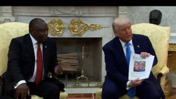 トランプ氏「白人虐殺を南アフリカ政府が容認」と主張…ビデオ上映も　南ア大統領「政府政策とは完全に異なる」と反論の異例事態